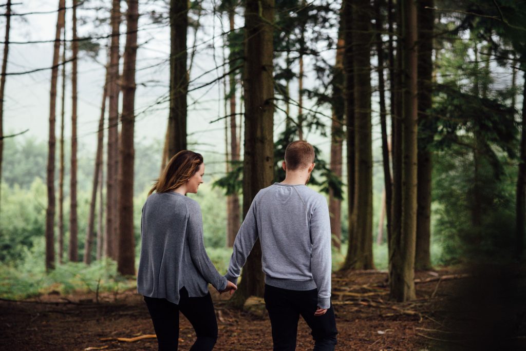 Forest engagement photography Surrey