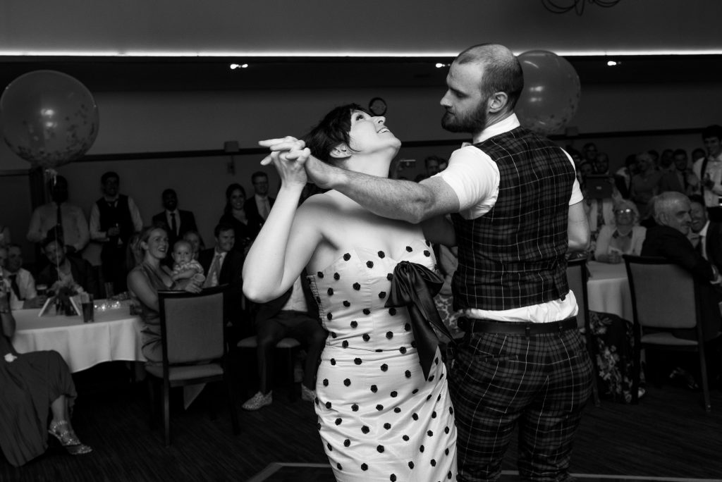 First dance for alternative bride with groom
