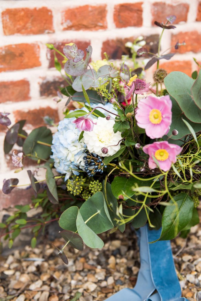 Beautiful bridal bouquet by Flowers at The Forge Norfolk wedding