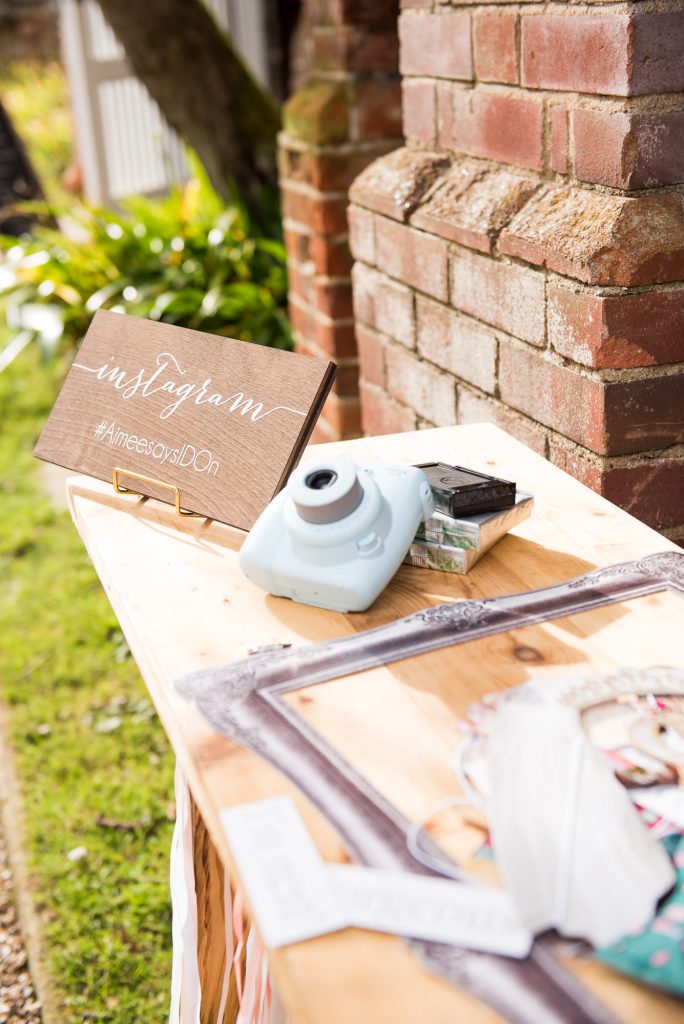 DIY Polaroid wedding guest book Norfolk wedding photography