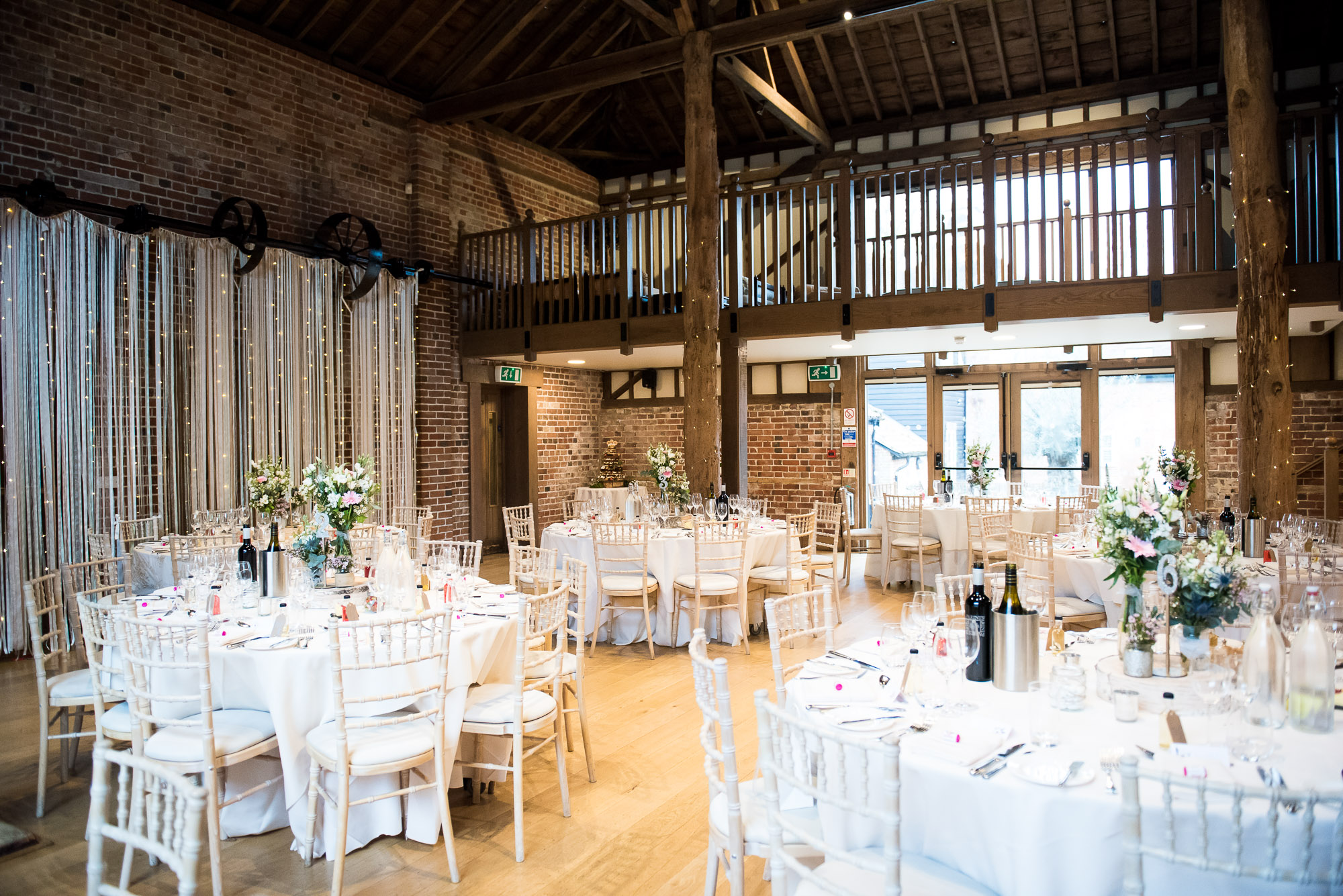Gaynes Park barn decorated with boho touches