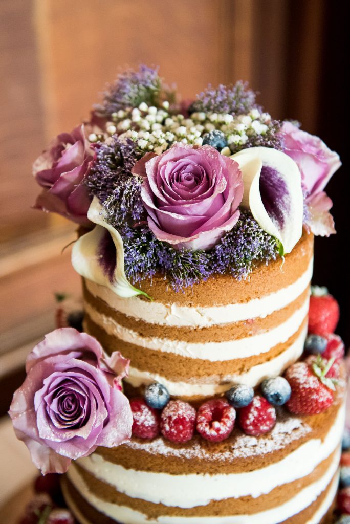 Beautiful naked wedding cake by Alexander Taylor Cakes Surrey wedding