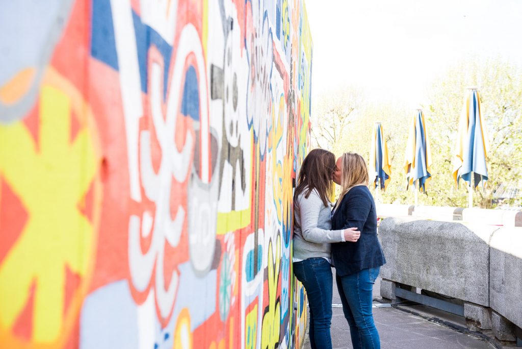 Southbank Engagement shoot, LGBT Engagement Shoot Photography, creative couples photography with London street art
