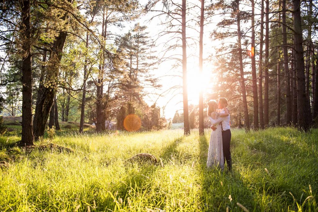 Swedish Wedding - Kroksta Gard Wedding - Couples Portraits at Sunset