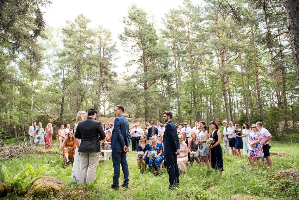Swedish Wedding - Kroksta Gard Wedding - Outdoor Woodland Wedding Ceremony