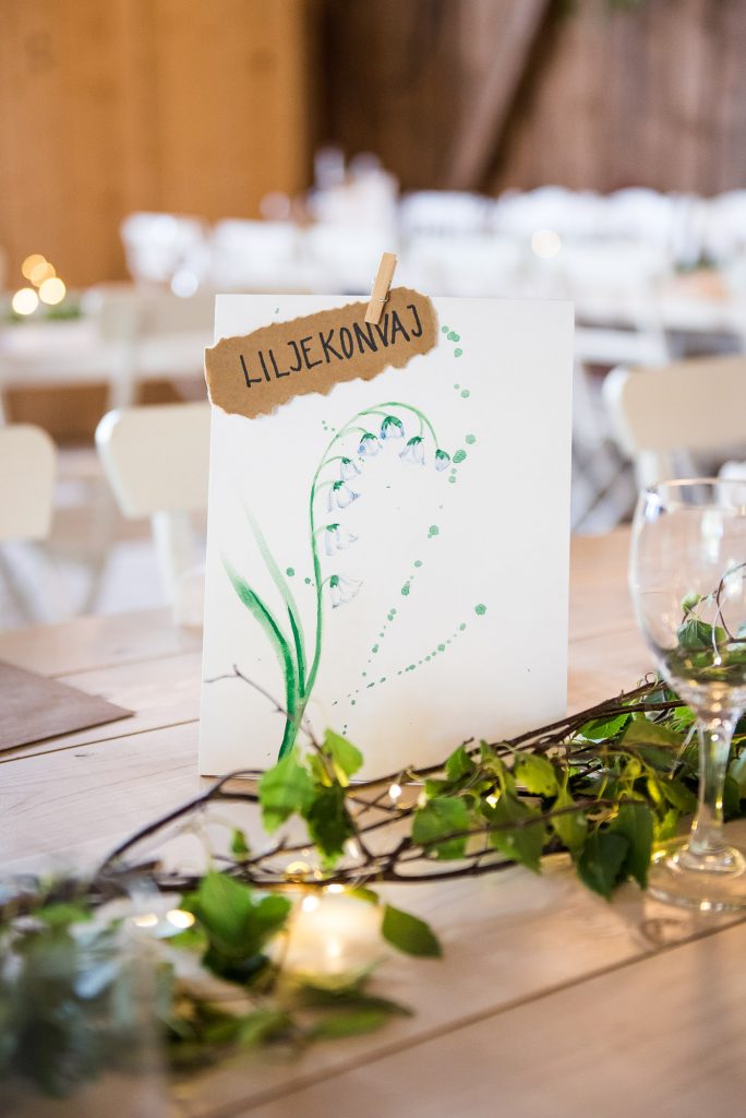 Swedish Wedding - Kroksta Gard Wedding - Rustic Barn Wedding With Hand Painted Table Settings