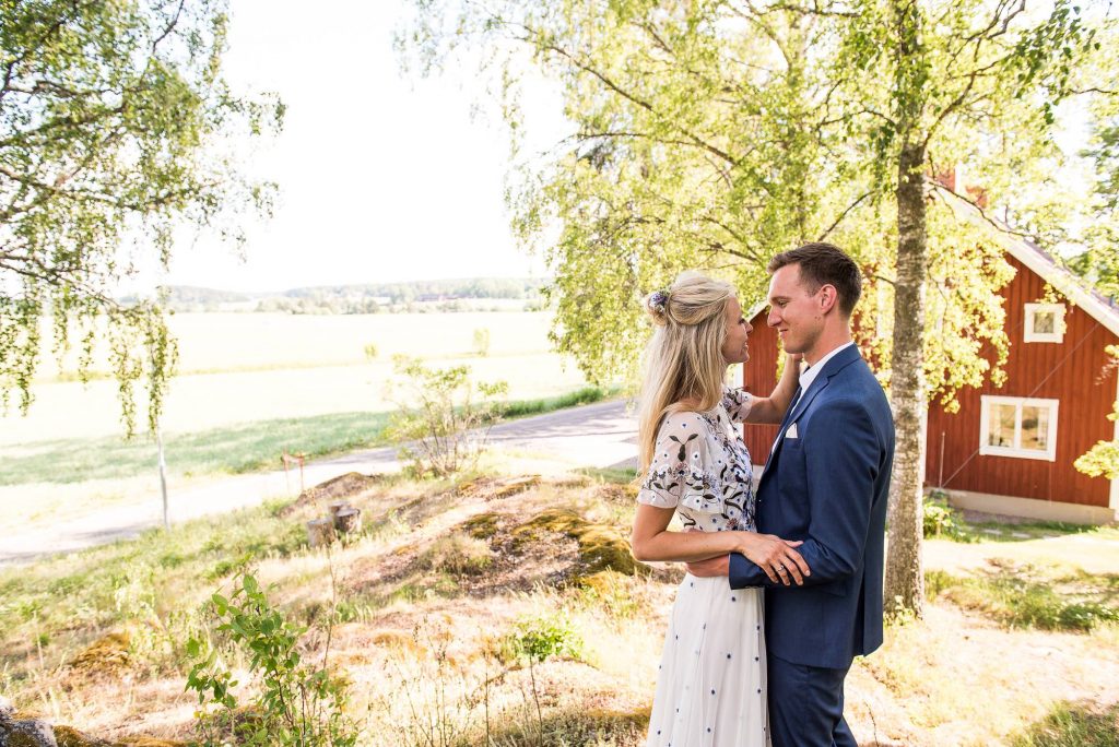 Swedish Wedding - Kroksta Gard Wedding - Natural Couples Portrait