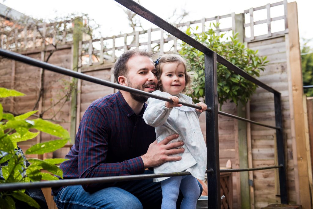 Surrey Family Photography, Natural Portrait with Father and Daughter