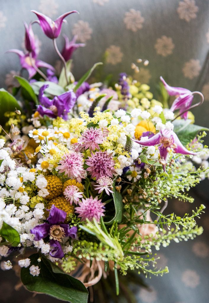 Inkersall Grange Farm Wedding - Same Sex Wedding Photography - Wedding Wild Flower Bouquet