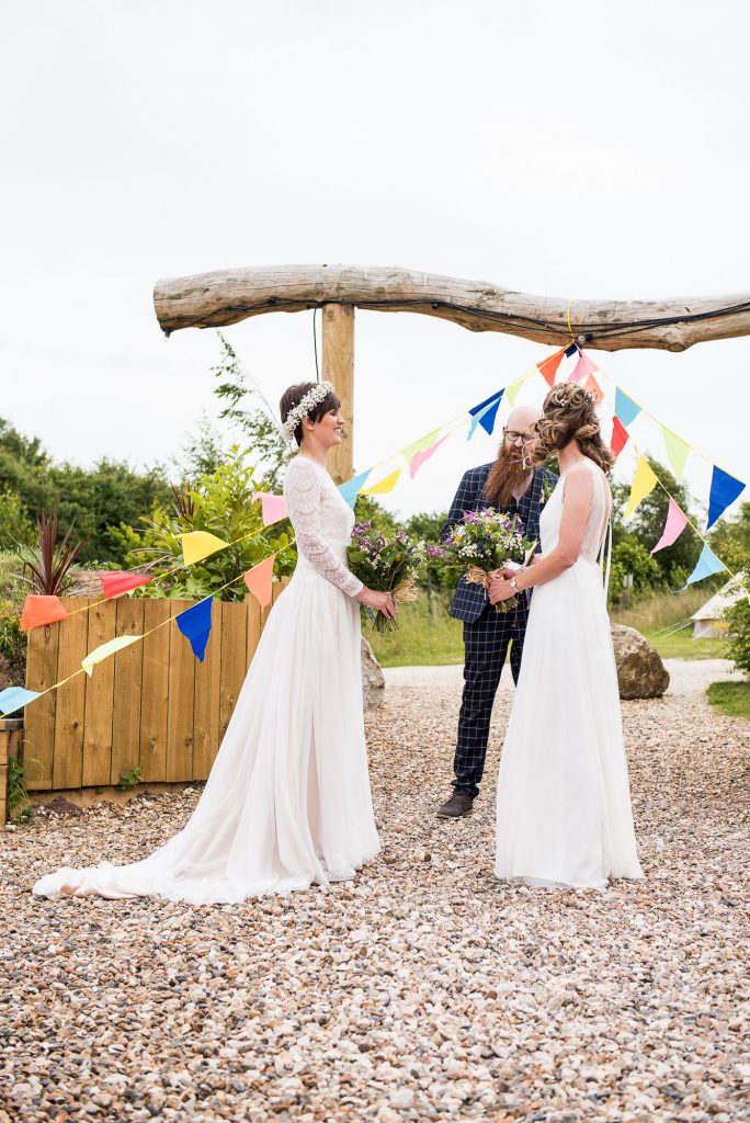Inkersall Grange Farm Wedding - Same Sex Wedding Photography - Boho Tipi Wedding Ceremony
