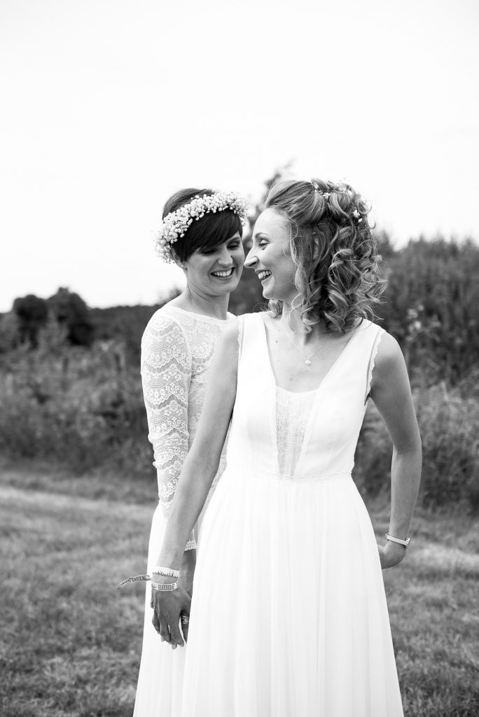 Inkersall Grange Farm Wedding - Same Sex Wedding Photography - Natural Black and White Photography