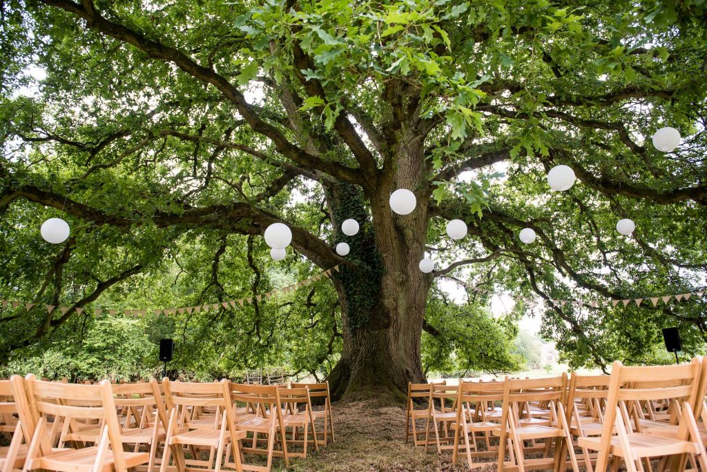 Outdoor Wedding Ceremony, Surrey Wedding Photography, Outdoor Wedding Ceremony With Wooden Chairs