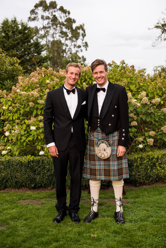 Outdoor Wedding Photography Surrey, Glamorous Groom With His Best Man In A Kilt
