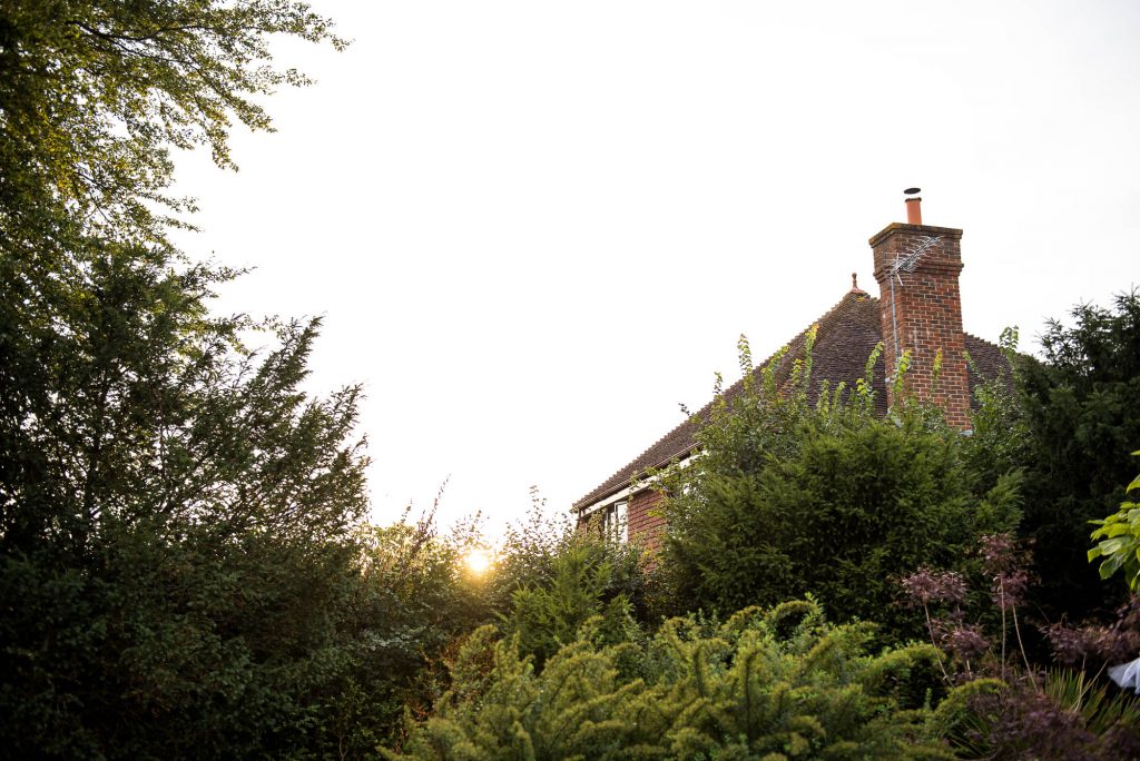 Outdoor Wedding Photography Surrey, Houses In Sunset