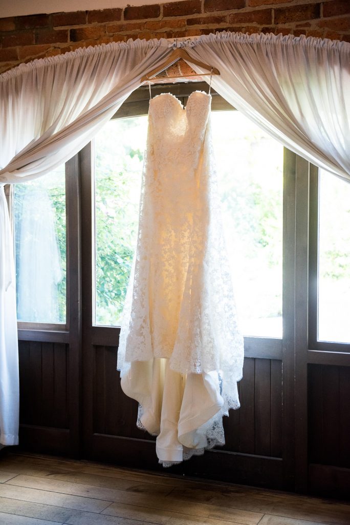 lgbt wedding photographer, Maggie Sottero strapless lace detail wedding dress, Dodmoor House Wedding