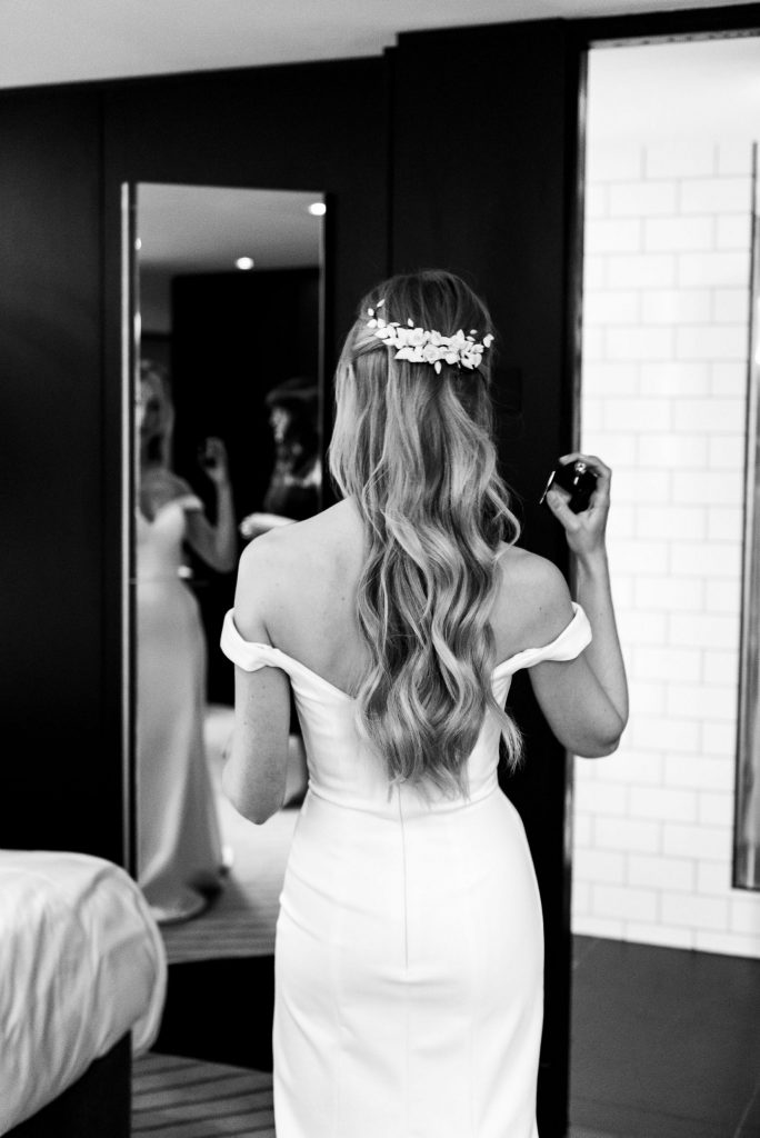 Old Marylebone Town Hall Wedding, relaxed and candid bridal preparation photography