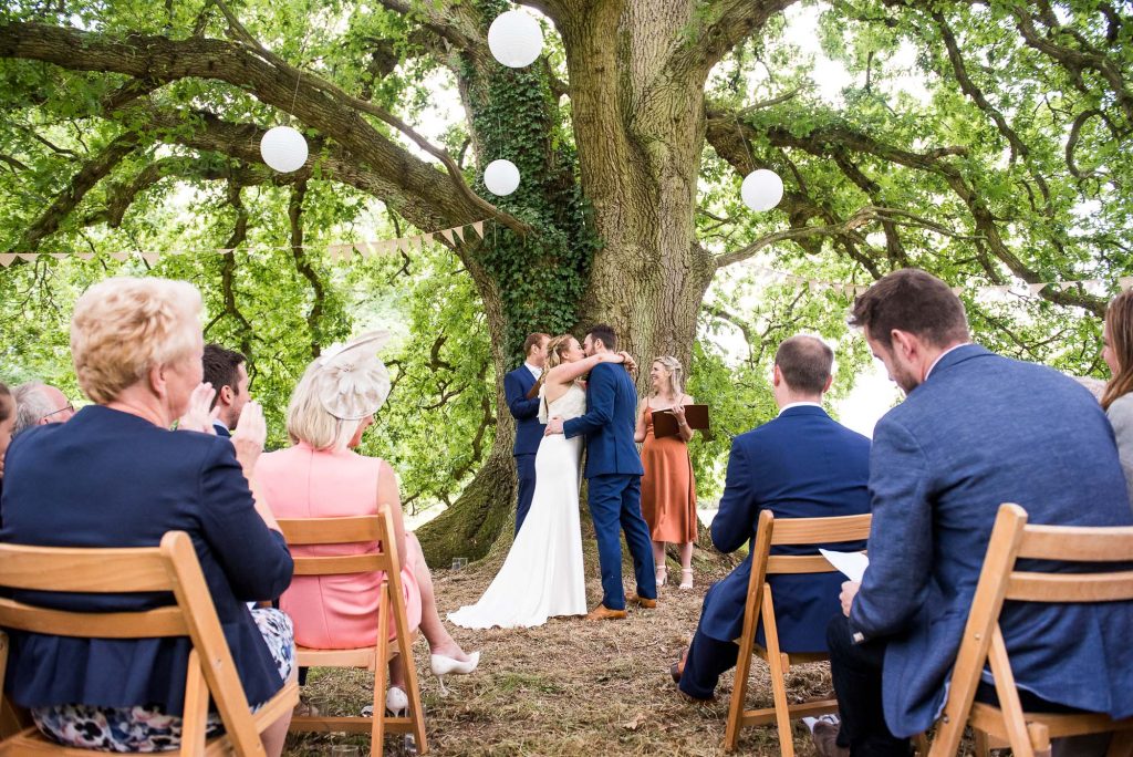 LGBT wedding photography, outdoor wedding ceremony Surrey