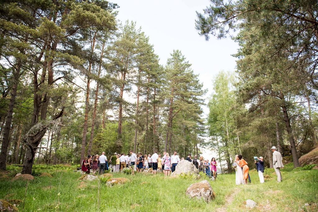 LGBT wedding photography, woodland wedding ceremony 