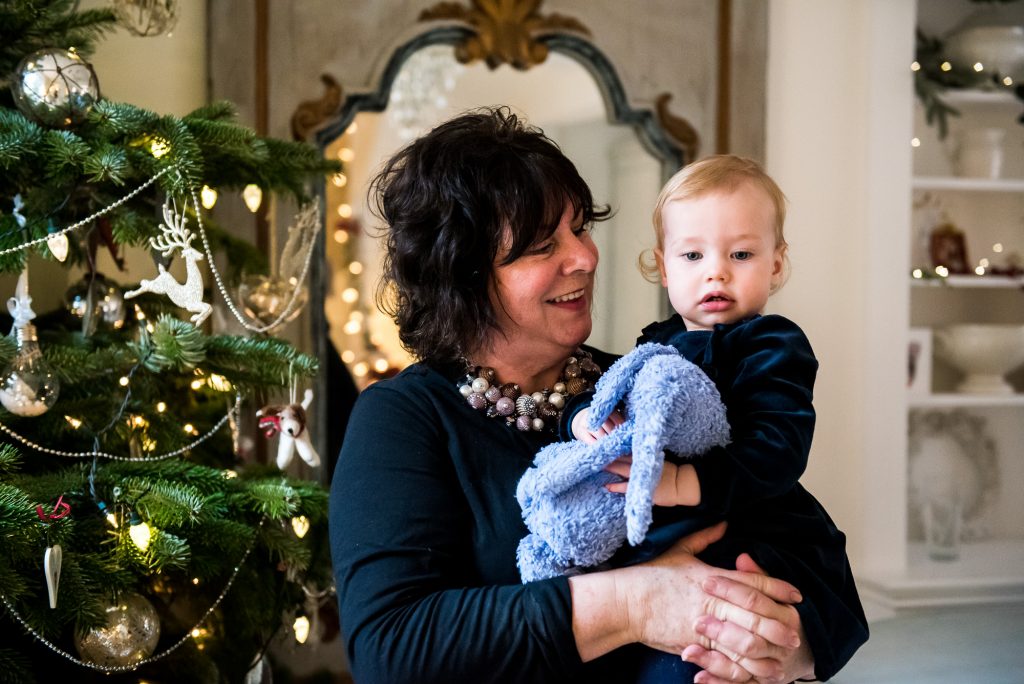 London Family Photography, Grandmother and granddaughter share a cuddle together