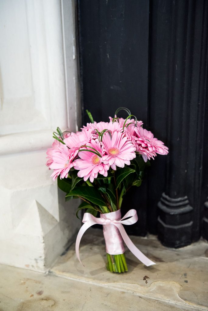 st martha's wedding, pink floral bridal bouquet