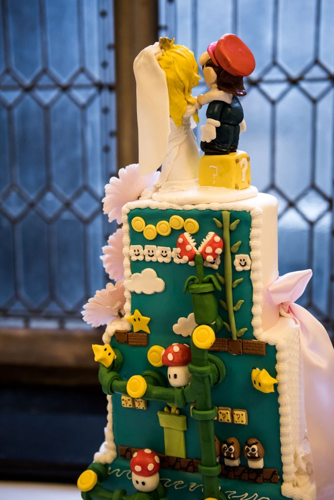 bespoke super mario wedding cake