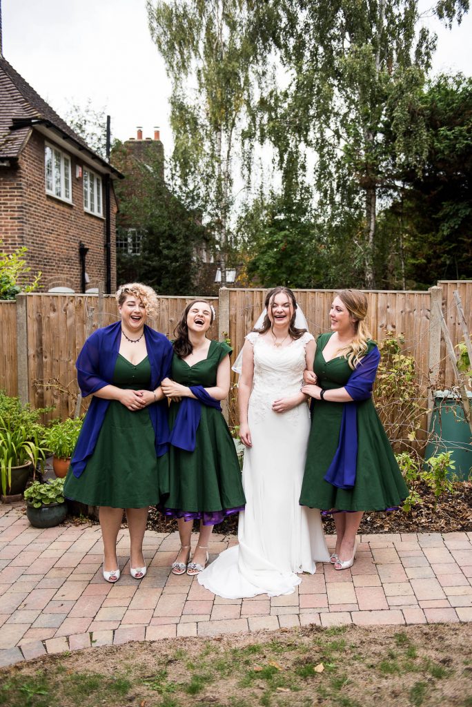 Relaxed and informal bridal party photography