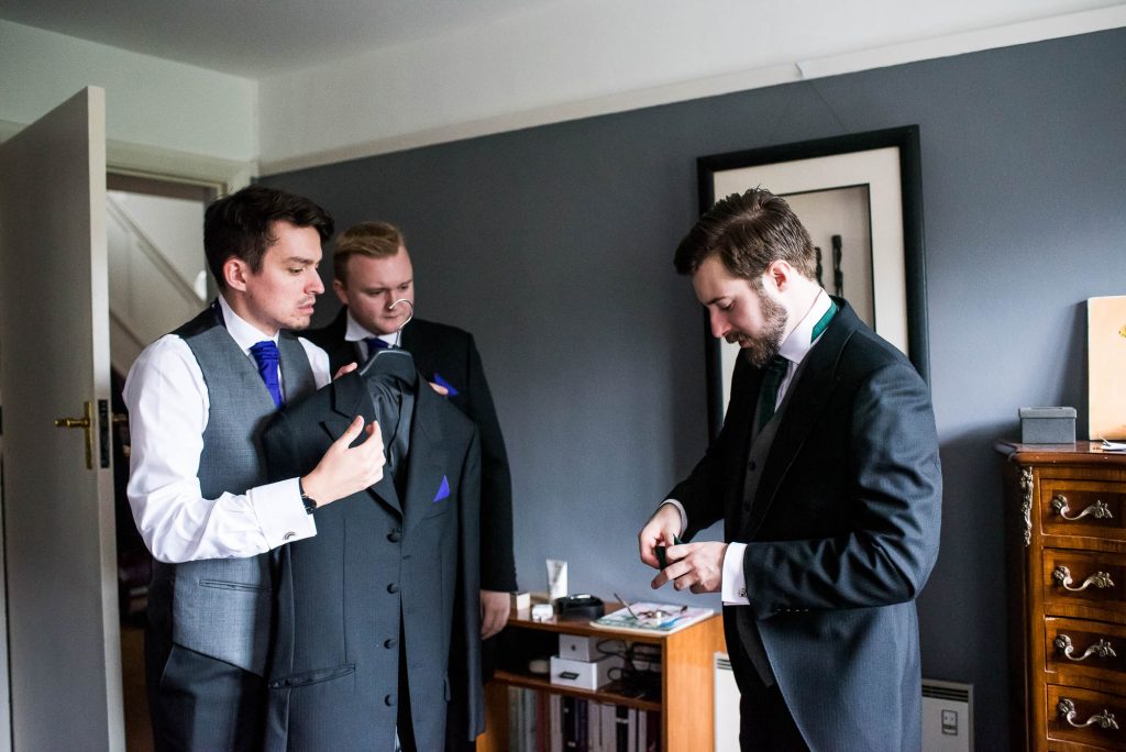 Documentary wedding photographer Surrey - Groom Preparation Photography