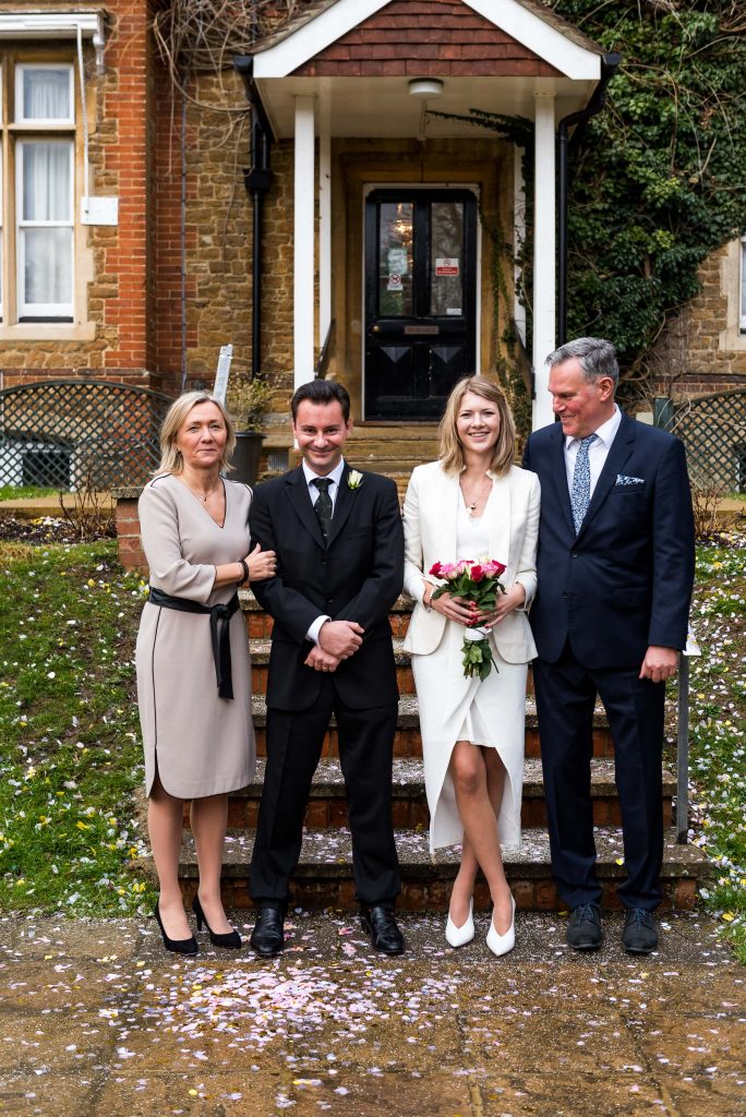 Natural and candid group photography for Artington House wedding