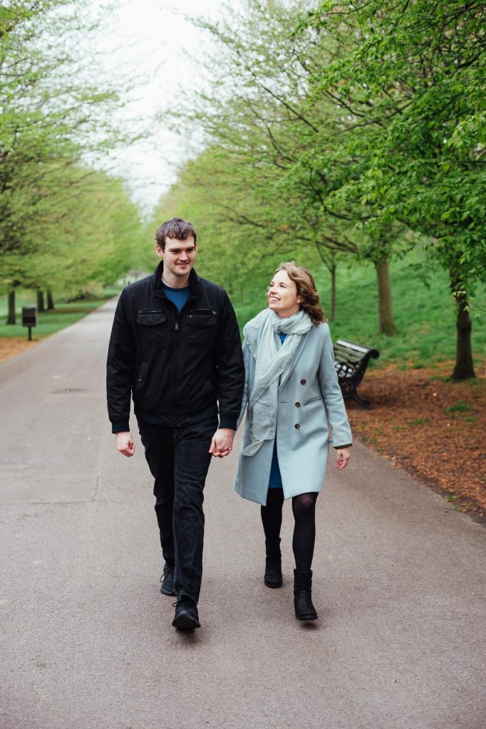 Spring engagement photography shoot in Greenwich Park