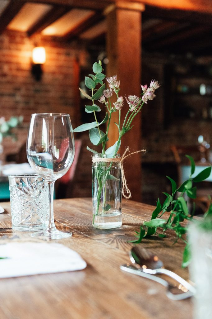 Green and fresh florals for Spring wedding at The Mill at Elstead