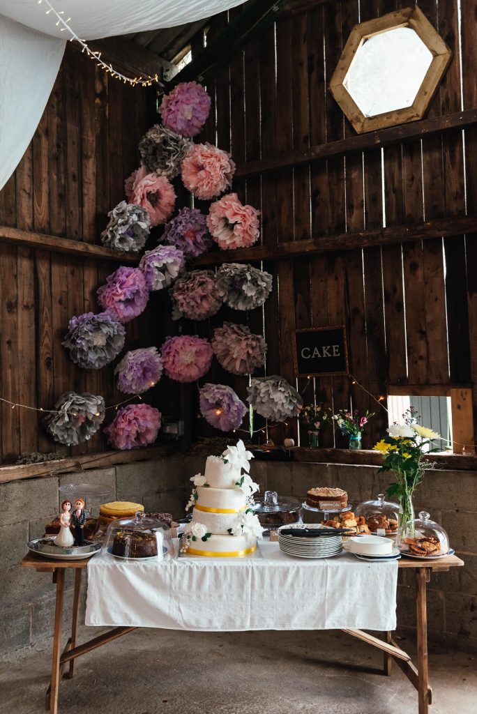 Home made cakes and sweet treats for Deepdale Farm wedding