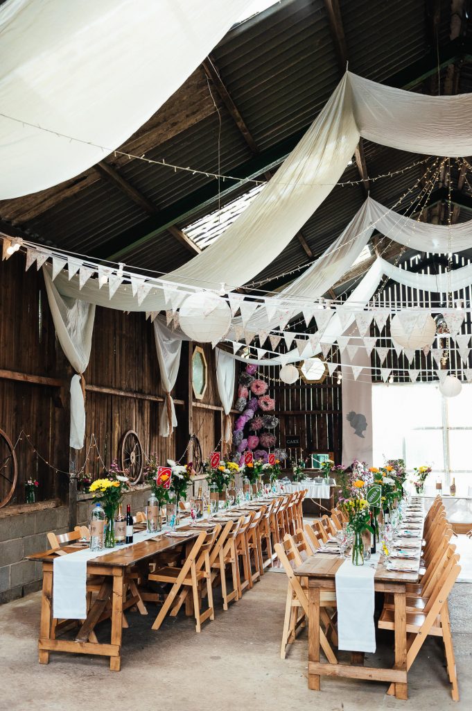 DIY rustic barn wedding details