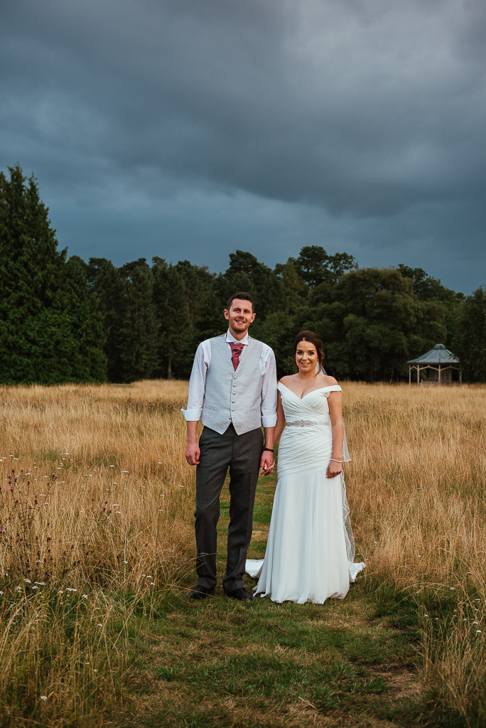 Natural wedding portrait in the grounds of Hedsor House