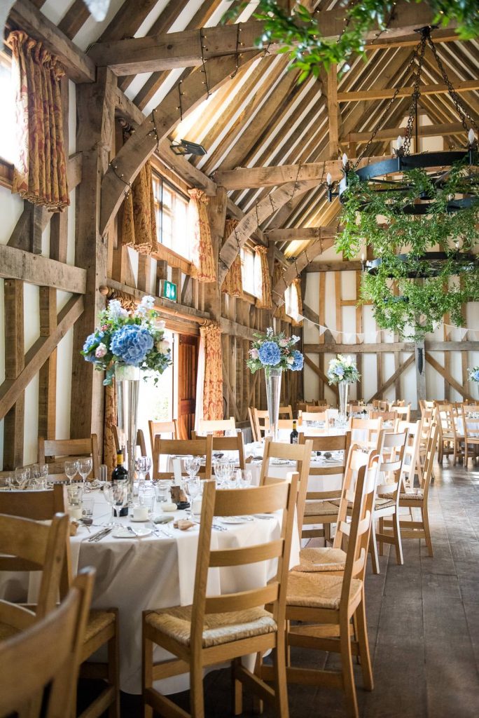 Surrey Wedding Venues, interior of Gate Street Barn
