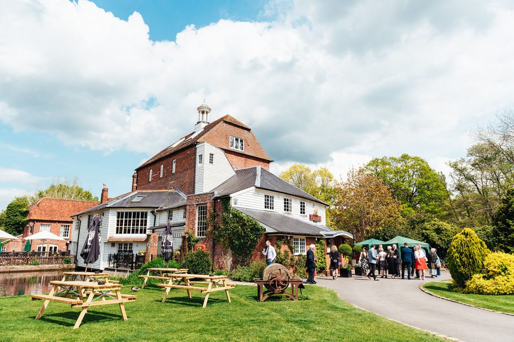 Surrey wedding venues, The Mill at Elstead exterior