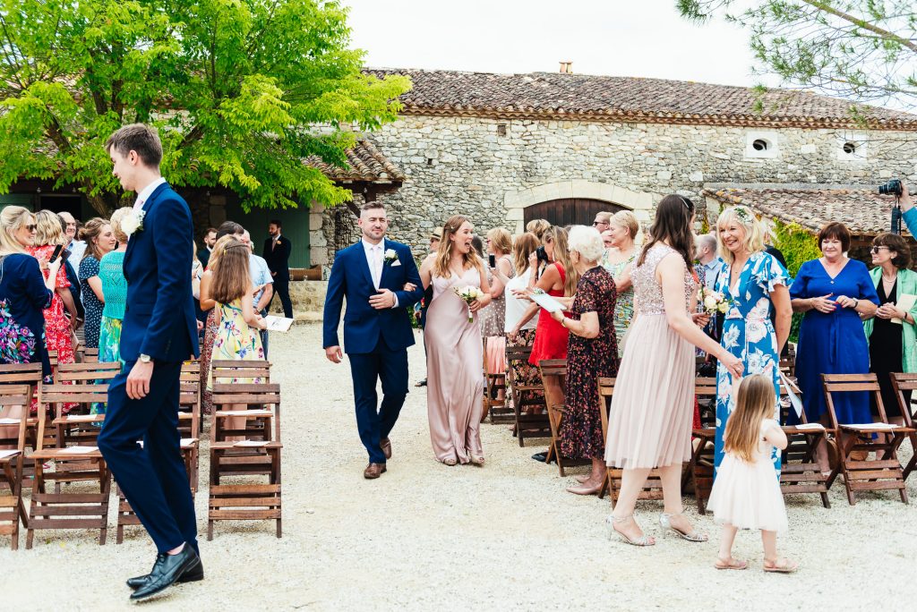 Outdoor French courtyard wedding