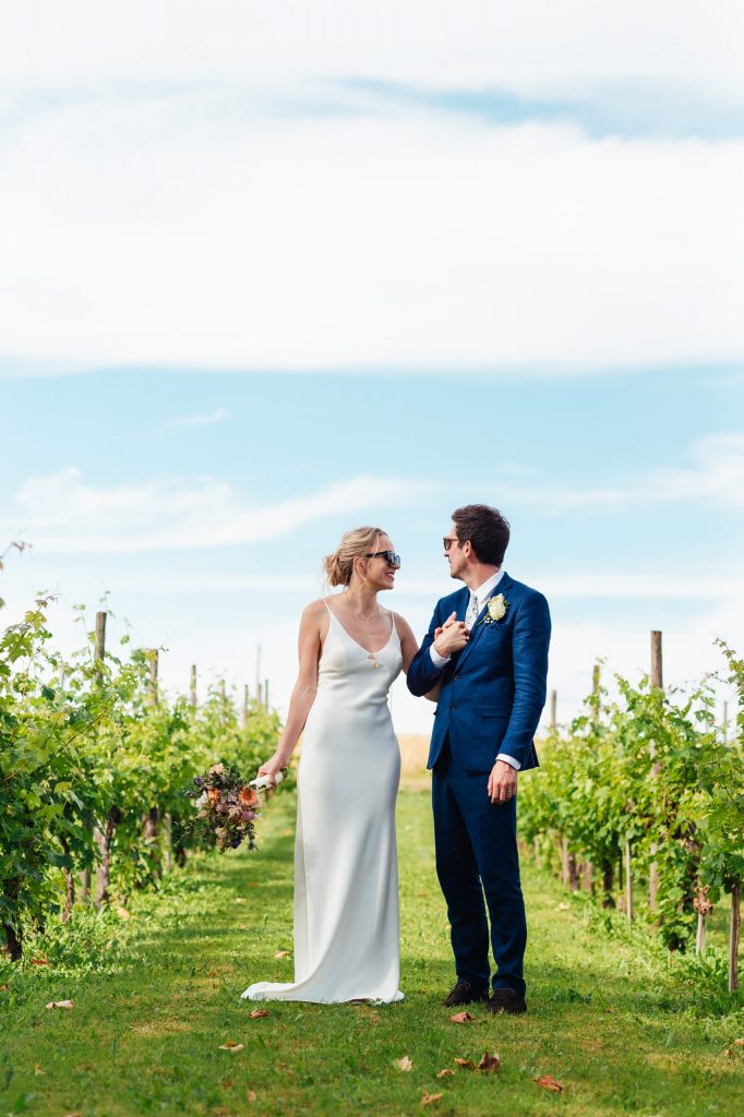 Natural and relaxed wedding portrait