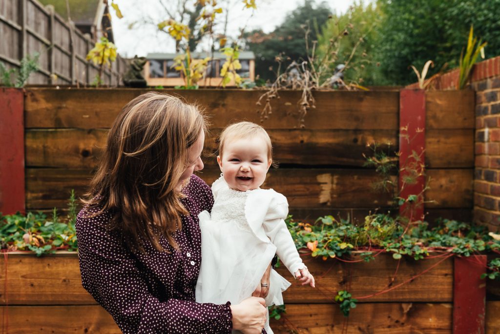 Mother and baby portrait outdoor family photography Surrey