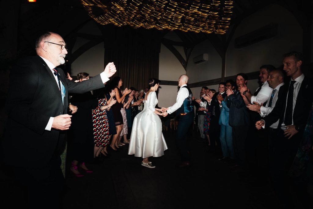 Couple share their first dance together 