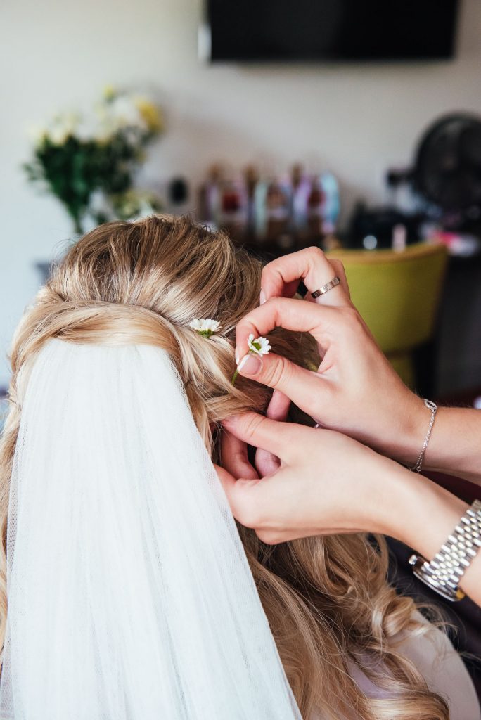 Hair and make up photography for bridal prep
