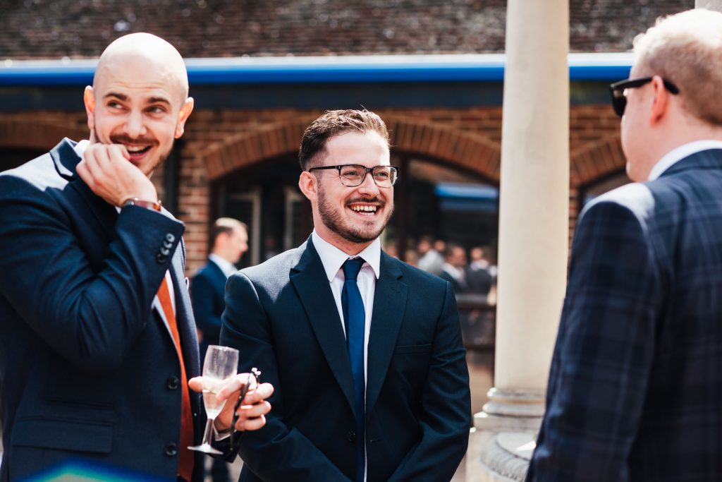 Candid wedding guest photography