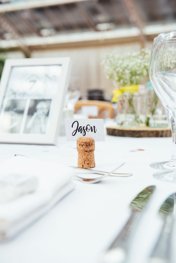 Place names with cork place setting