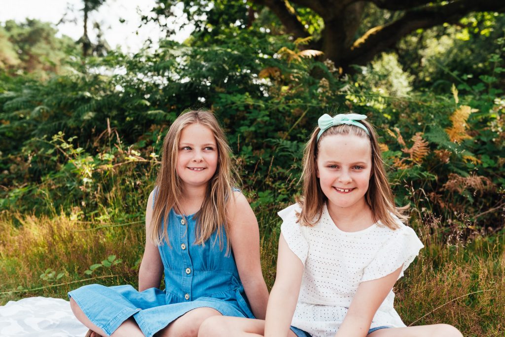 Sister portrait at Chantry wood family shoot