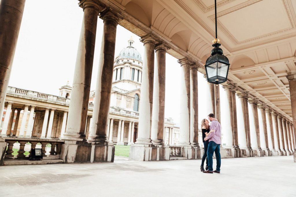 Relaxed engagement photoshoot Greenwich London