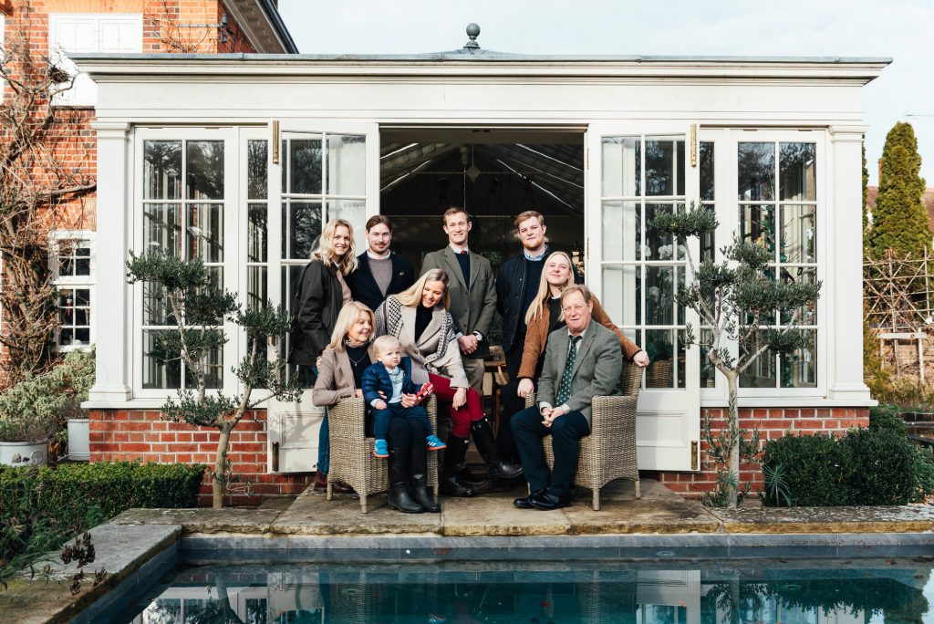 Elegant outdoor family portrait, Surrey Family Photographer
