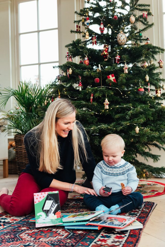 Mother and Son Natural Christmas Portrait, Danish Family Photography at Home