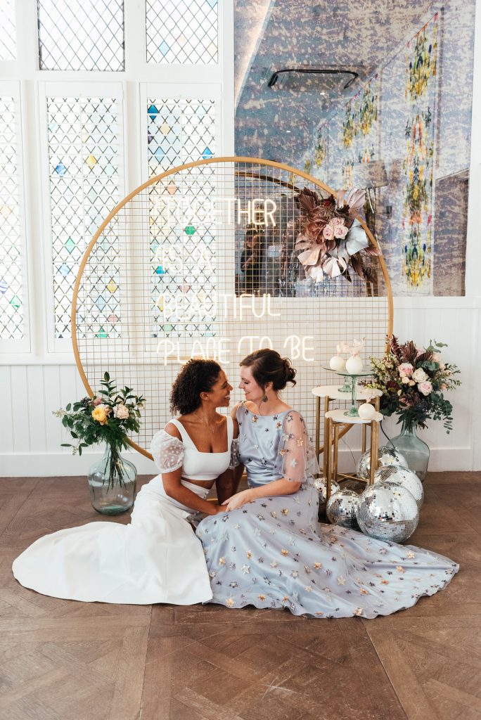 Modern and beautiful styled lgbtq wedding photography
