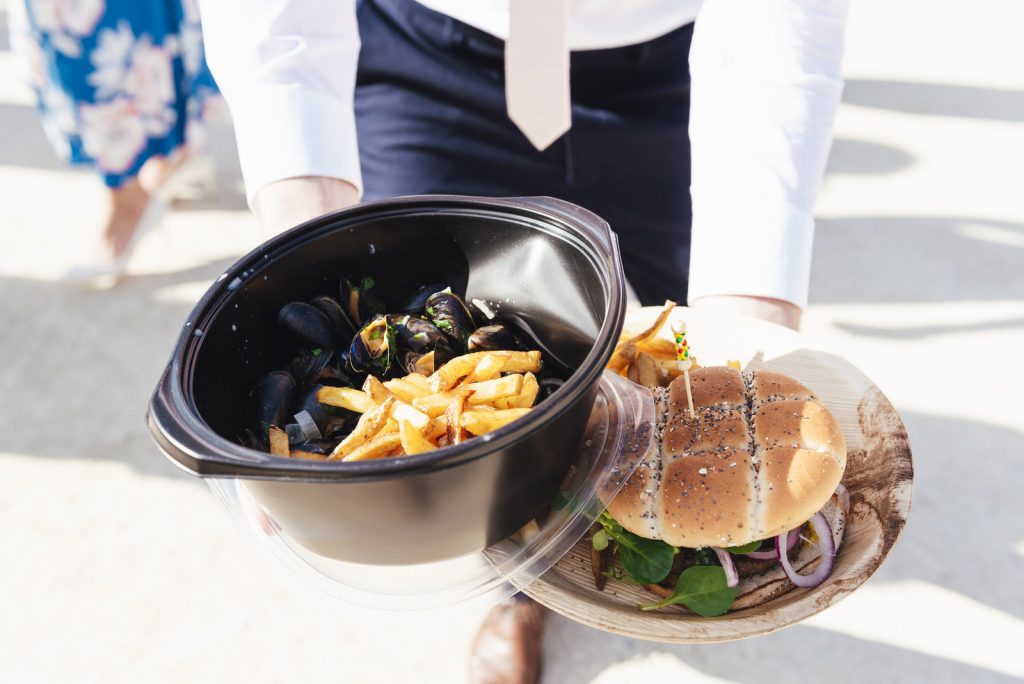 Summer Wedding Food Ideas - Moules Frites and Burger and Chips