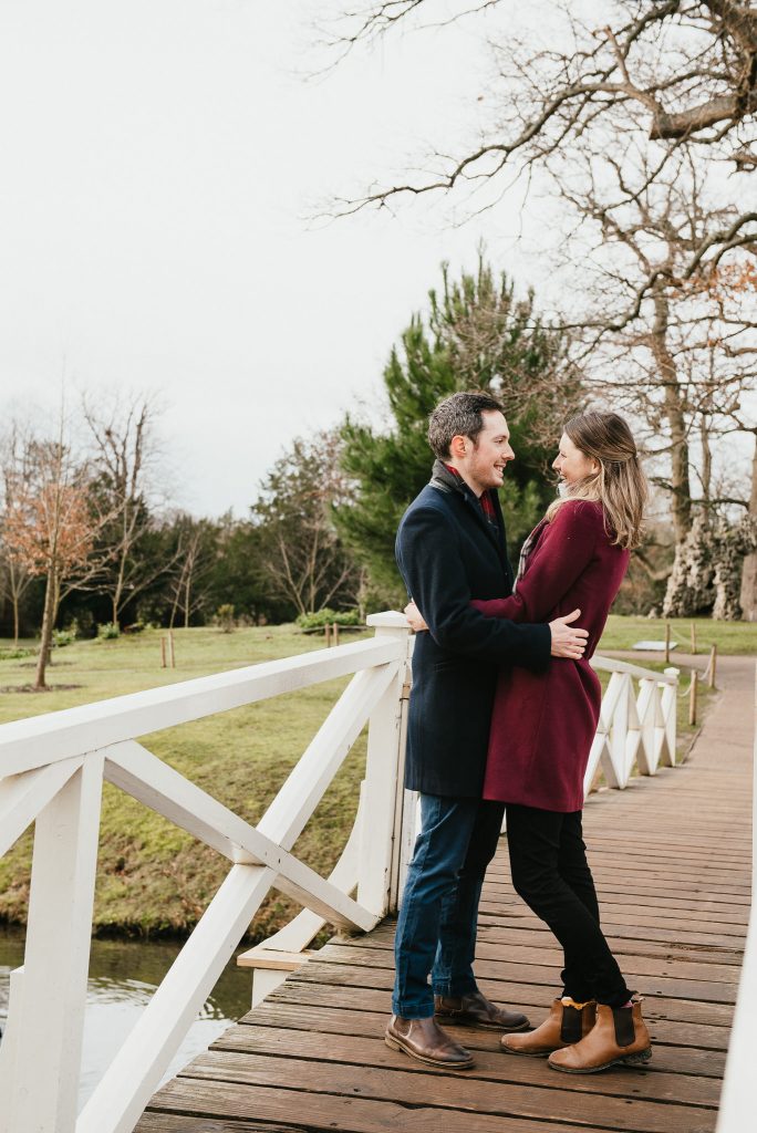 Romantic surprise proposal photography in Painshill Park