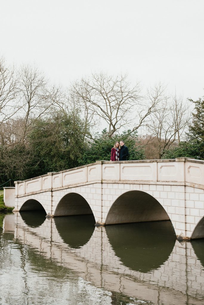 Natural and relaxed couples engagement portrait